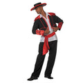 Rot-Schwarzer Flamenco-Matador Don Miguel De Castanuela Herrenkostüm