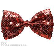 Op deze afbeelding zie je een Accessoires, van het merk Widmann. Vlinderstrik Pailletten Rood