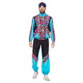 Buntes Retro Dude Skianzug Herrenkostüm