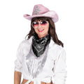 Glam Cowgirl Bandana Schwarz Mit Strass Fransen