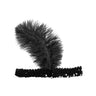 Glam Party Charleston Stirnband Mit Feder Schwarz