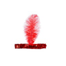 Glam Party Charleston Stirnband Mit Feder Rot