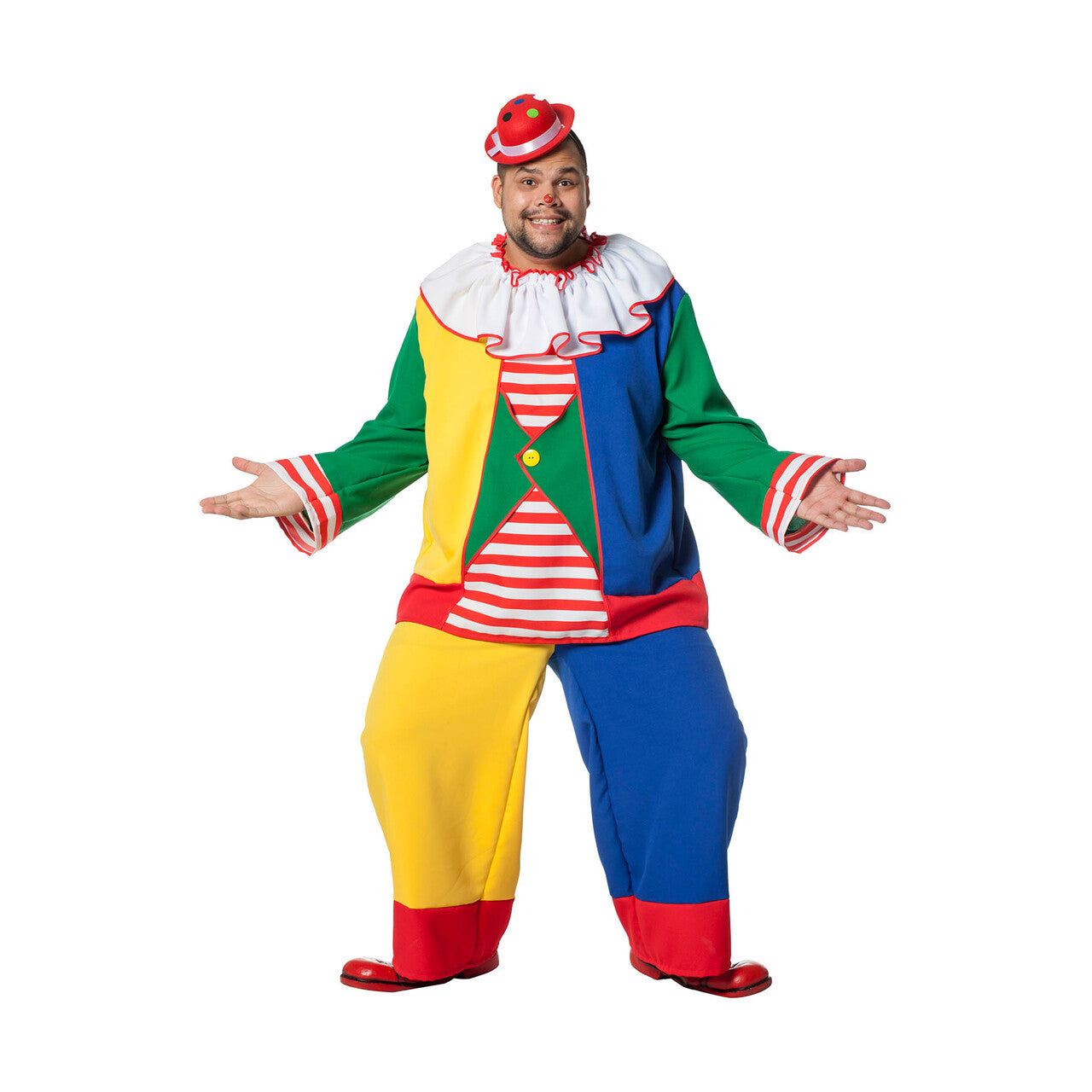 Op deze afbeelding zie je een Kostuums, van het merk Wilbers. Clown De Kindervriend Man Kostuum