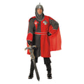 Ritter Arthur Von Rawhide, Grau / Rot Herrenkostüm