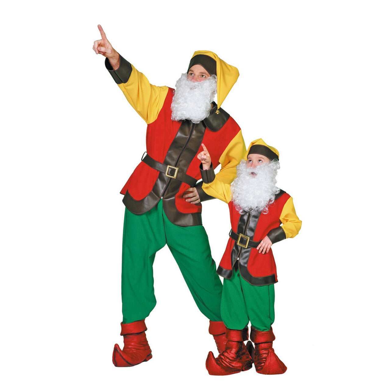 Op deze afbeelding zie je een Kostuums, van het merk Wilbers. Kerstman Kabouter Kostuum