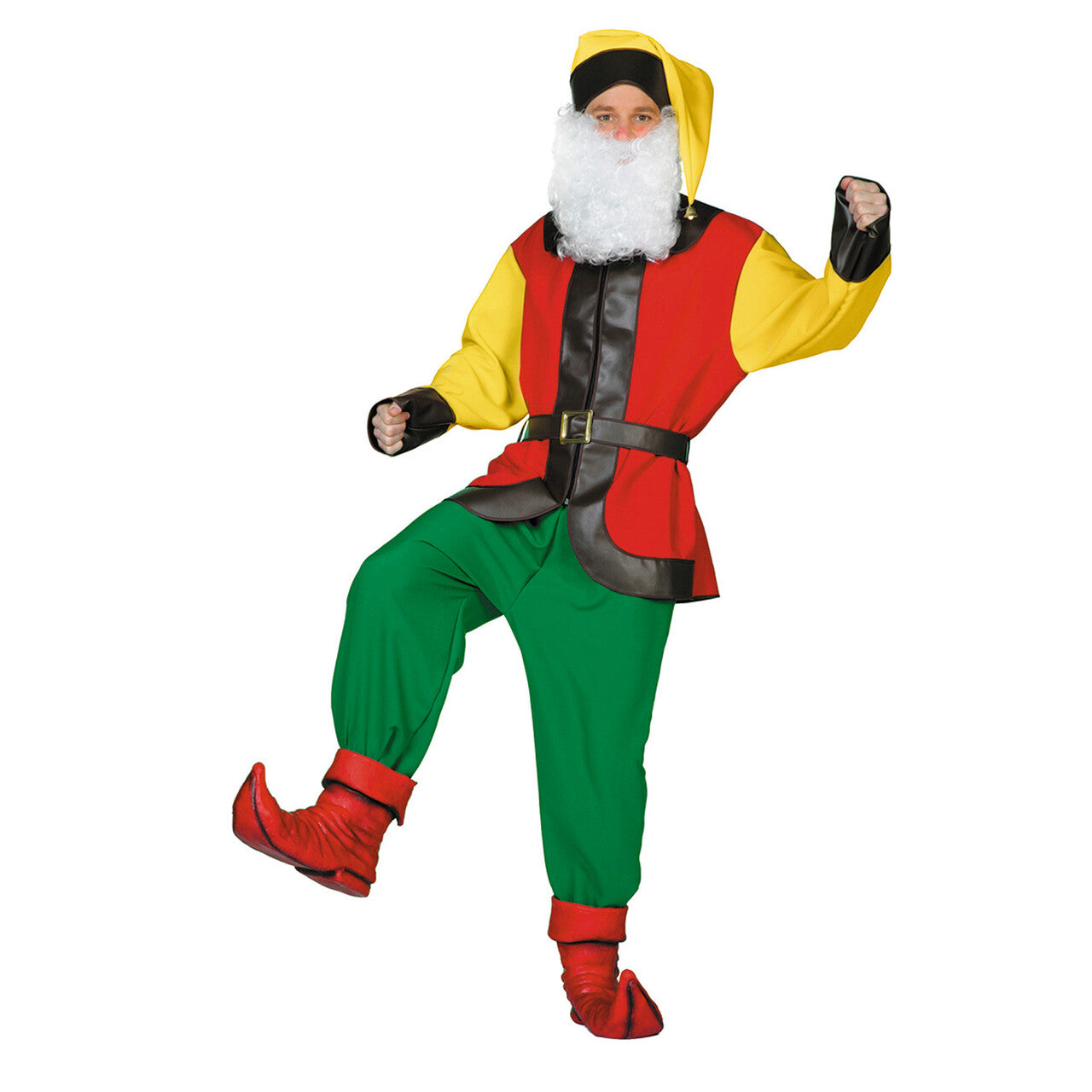 Op deze afbeelding zie je een Kostuums, van het merk Wilbers. Kerstman Kabouter Kostuum