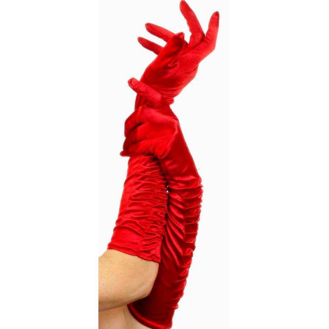 Op deze afbeelding zie je een Accessoires, van het merk Smiffy's. Lange Rode Handschoenen Verleidster Vrouw