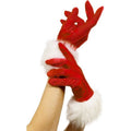 Rote Weibliche Weihnachtsmannhandschuhe