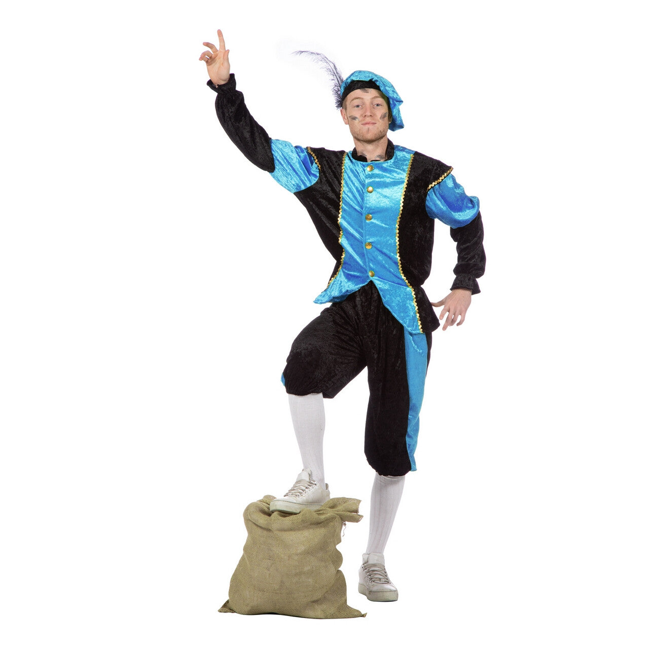 Op deze afbeelding zie je een Kostuums, van het merk Wilbers. Aqua Piet Pansamt Budget Unisex Kostuum
