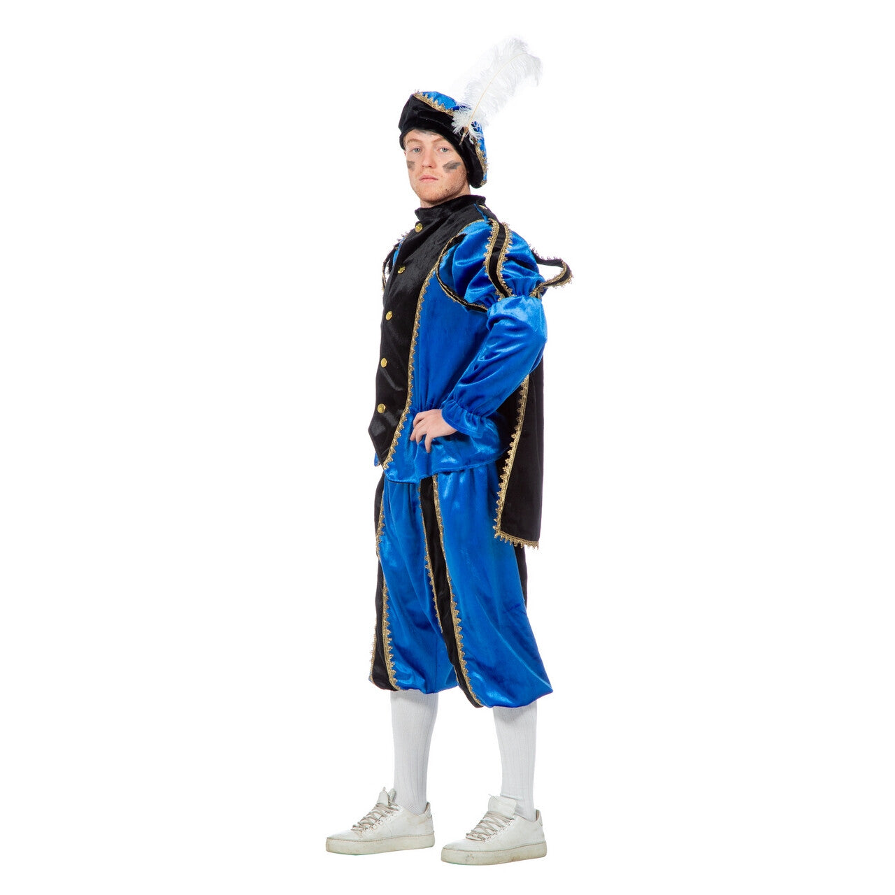 Op deze afbeelding zie je een Kostuums, van het merk Wilbers. Blauwe Piet Pietenpak Kostuum