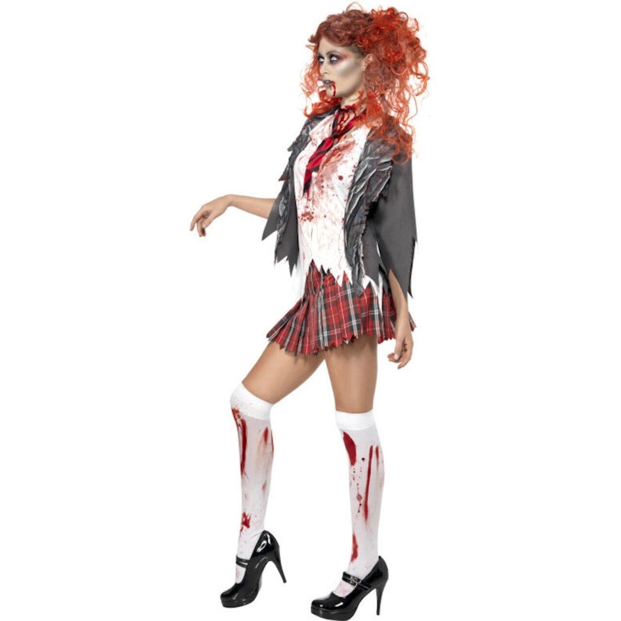 Op deze afbeelding zie je een Kostuums, van het merk Smiffy's. Horror Schoolmeisje Vrouw Kostuum