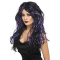Gothic Braut Perücke Schwarz-Lila