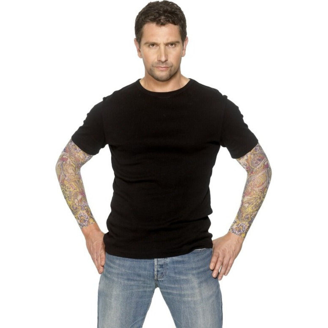 Op deze afbeelding zie je een Accessoires, van het merk Smiffy's. Mouwen Met Tatoeages Man