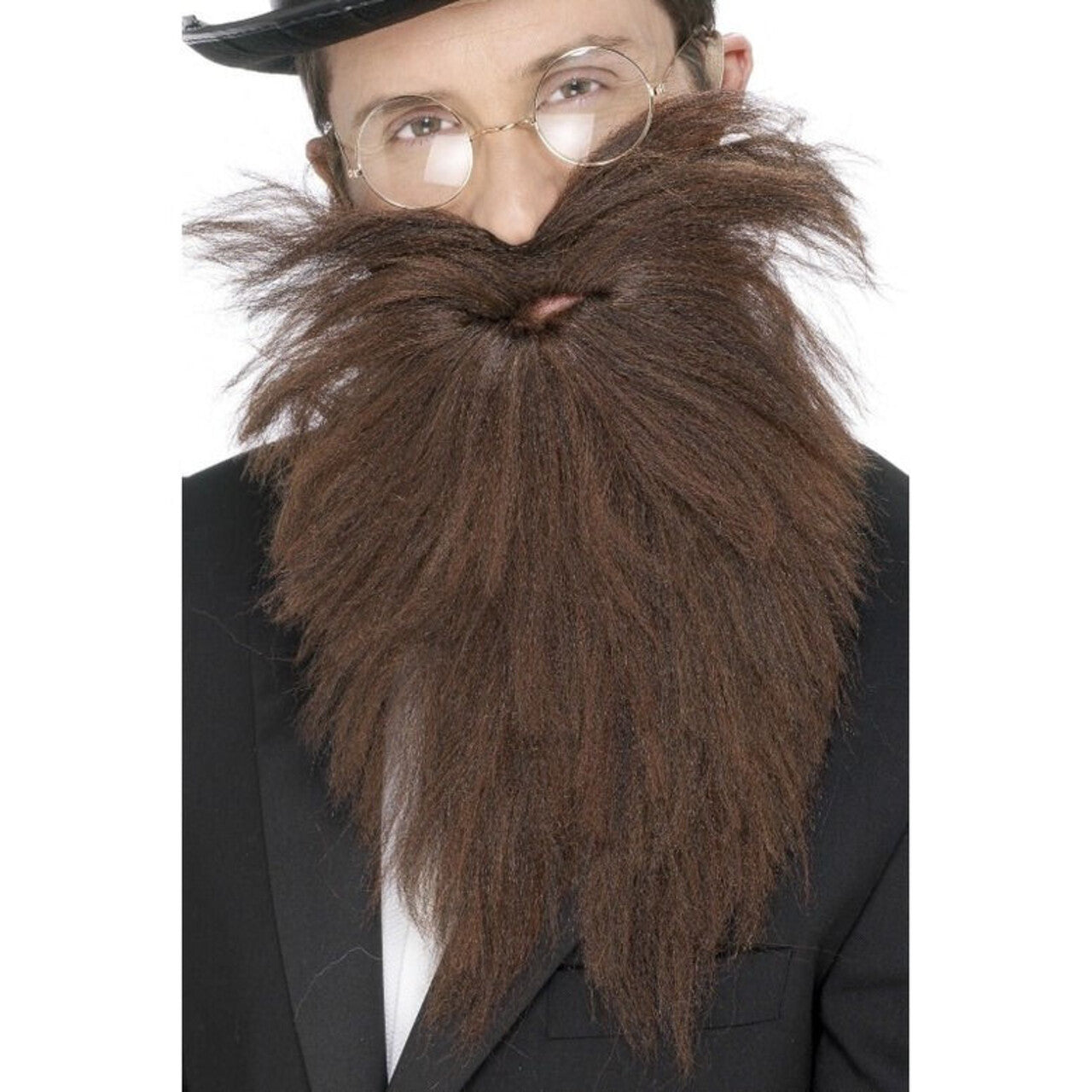 Op deze afbeelding zie je een Accessoires, van het merk Smiffy's. Lange Bruine Baard Met Snor Man