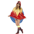 Bunter Papageien-Poncho Unisex Kostüm
