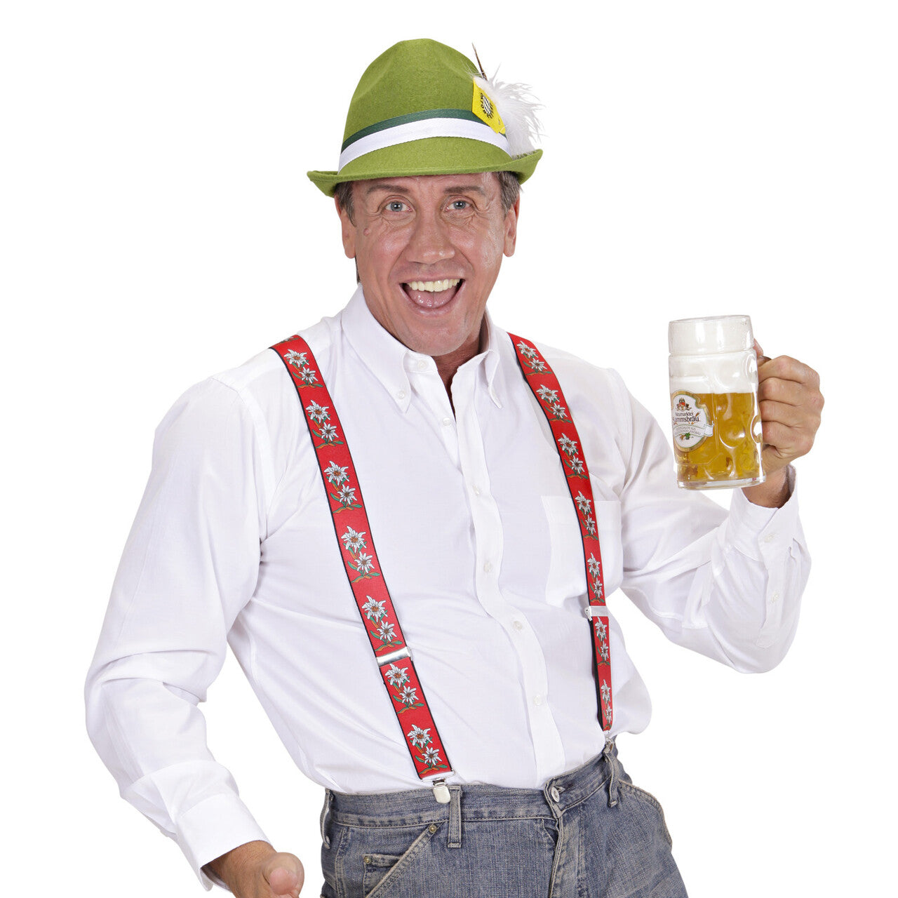 Op deze afbeelding zie je een Accessoires, van het merk Widmann. Bretels Edelweiss