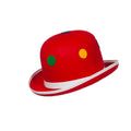Fröhlicher Roter Melonenhut Mit Bunten Punkten