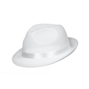 Op deze afbeelding zie je een Accessoires, van het merk Wilbers. Jaren 20 Hoed Wit Maffia Baas