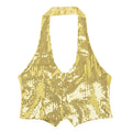 Paillettenweste Gold Damen
