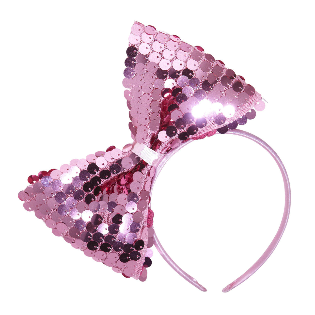 Op deze afbeelding zie je een Accessoires, van het merk Widmann. Hoofdband Met Paillettenstrik Roze