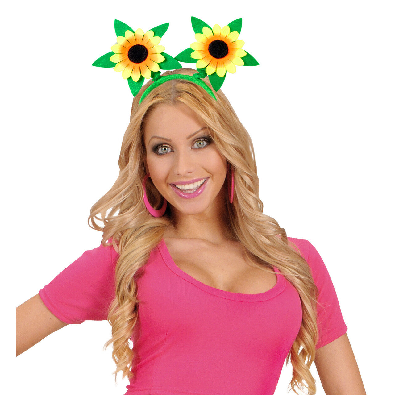 Op deze afbeelding zie je een Accessoires, van het merk Widmann. Hoofdband Zonnebloemen