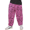 Zebra-Baggyhose 80er Pink Herren