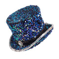 Hoge Hoed Met Extreem Veel Pailletten Blauw