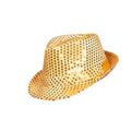 Mister Pimpman Gangsterhut Pailletten Gold