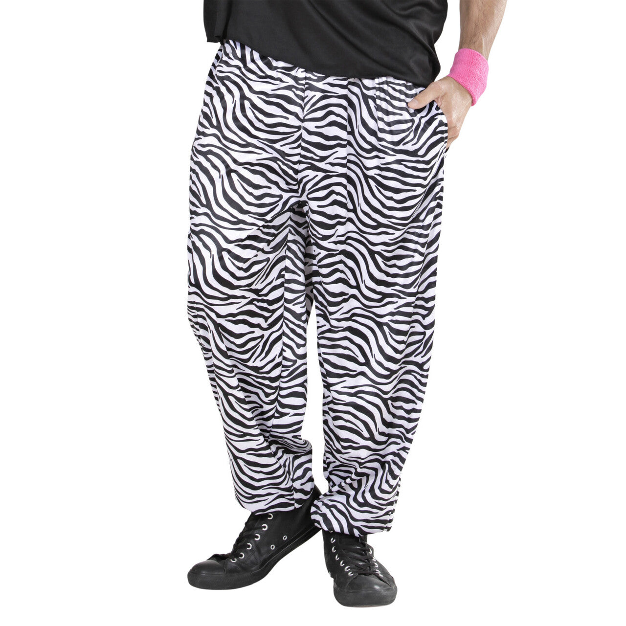 Op deze afbeelding zie je een Kostuums, van het merk Widmann. Baggy Broek 80s Zebra Man