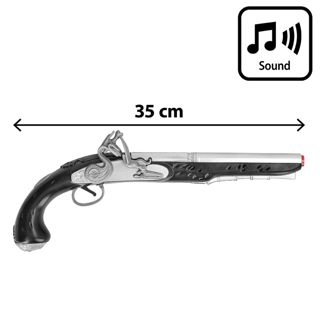 Op deze afbeelding zie je een Accessoires, van het merk Boland. Piratenpistool Blackfire