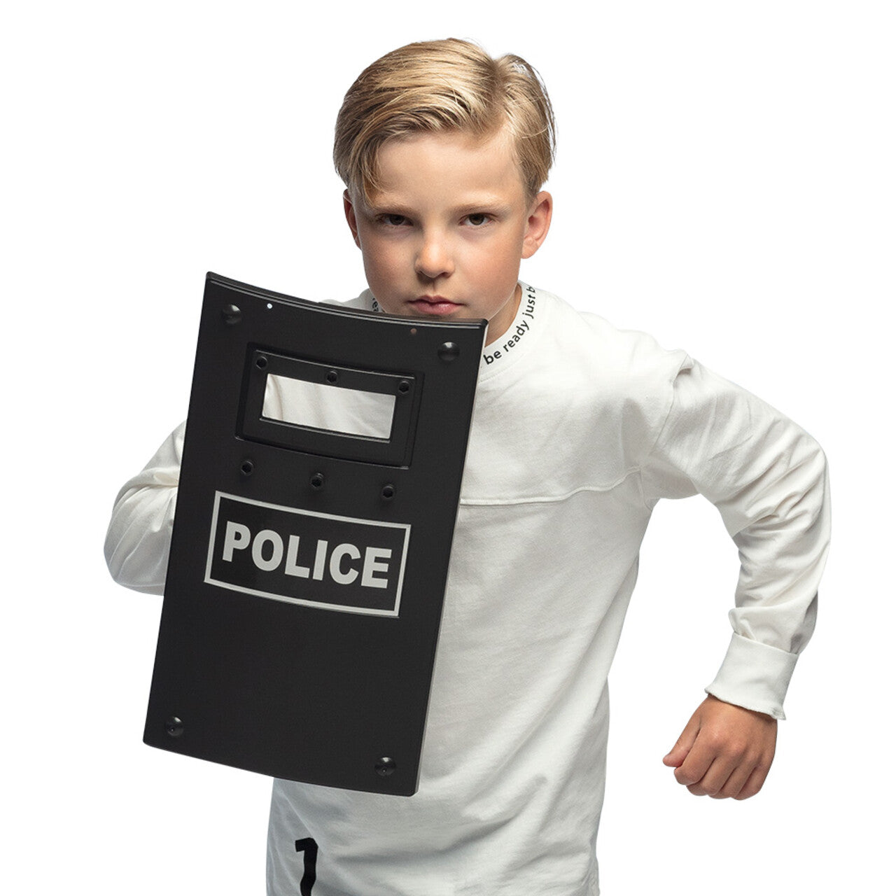 Op deze afbeelding zie je een Accessoires, van het merk Boland. Stop! Politie! Politieschild Kind
