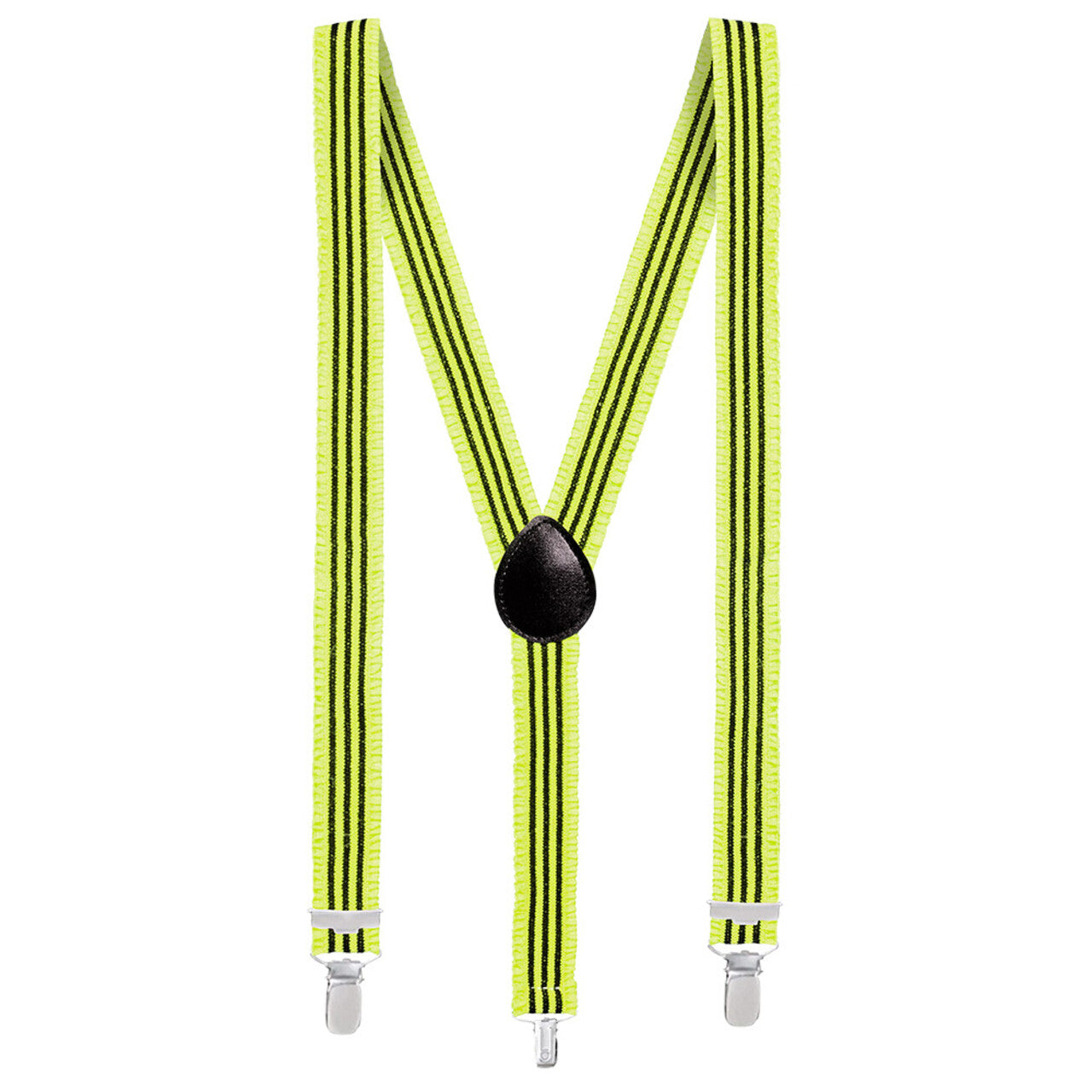 Op deze afbeelding zie je een Accessoires, van het merk Boland. Bretels Stripes Neongeel Uv