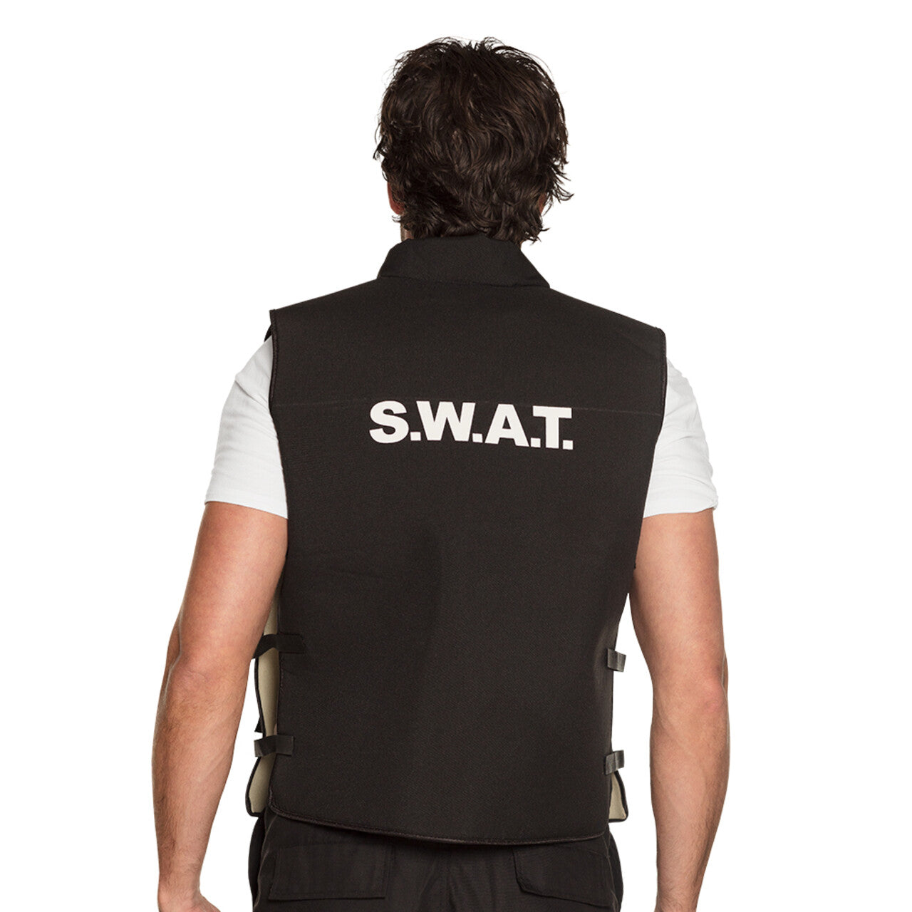 Op deze afbeelding zie je een Kostuums, van het merk Boland. Swat Utility Vest Man