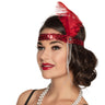 Flapper-Stirnband Rot