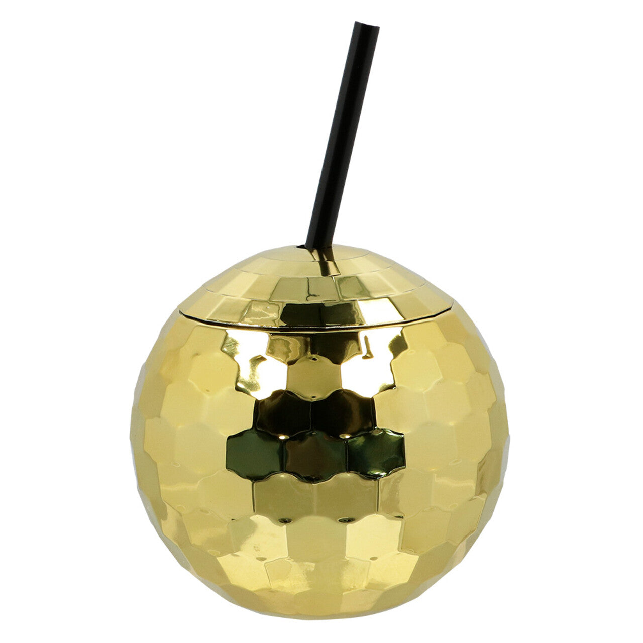 Op deze afbeelding zie je een Accessoires, van het merk Boland. Discobal Drinkbeker Met Rietje Goud (60 Cl)