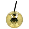 Discokugel Becher Mit Strohhalm Gold