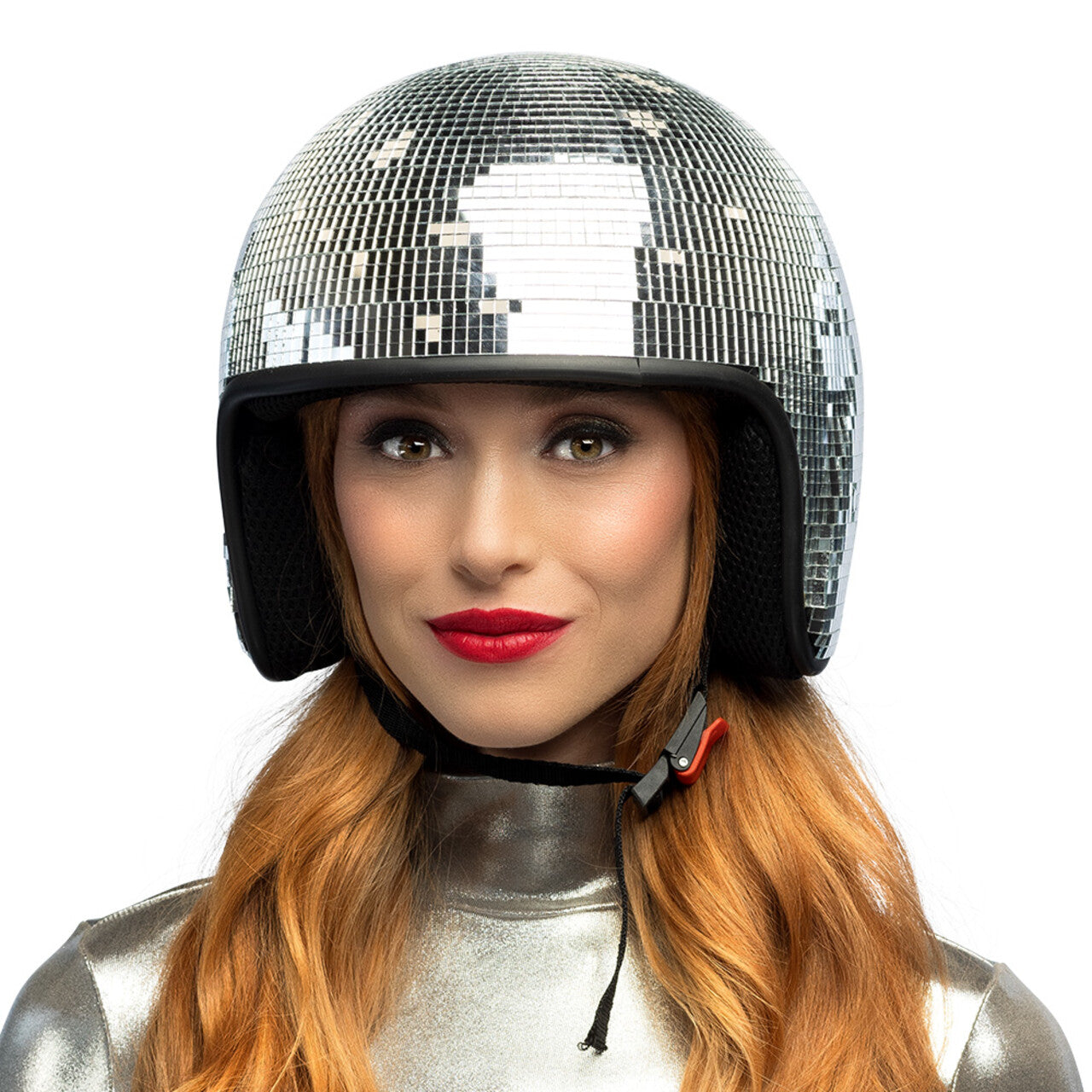 Op deze afbeelding zie je een Accessoires, van het merk Boland. Helm Disco Bol Zilver