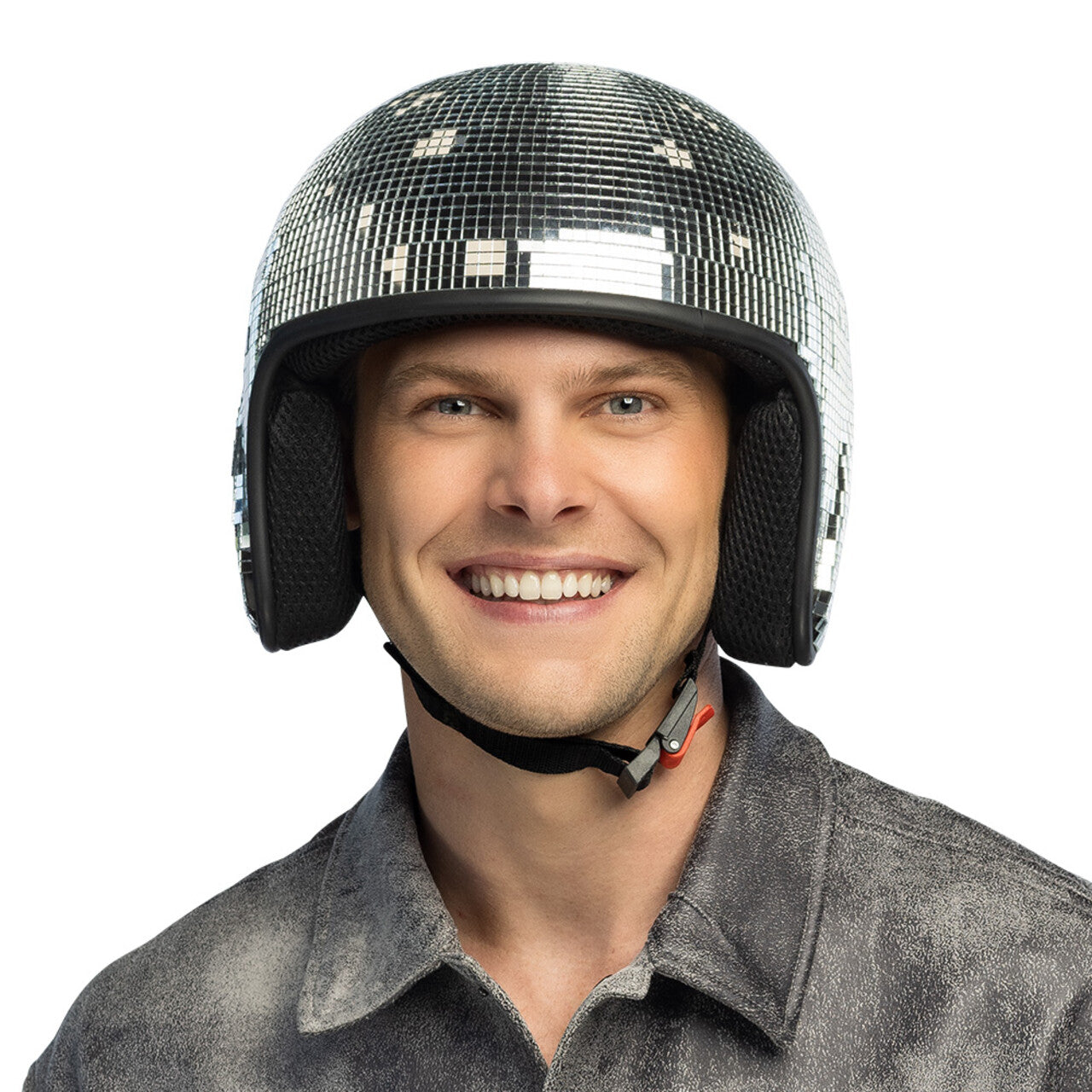Op deze afbeelding zie je een Accessoires, van het merk Boland. Helm Disco Bol Zilver