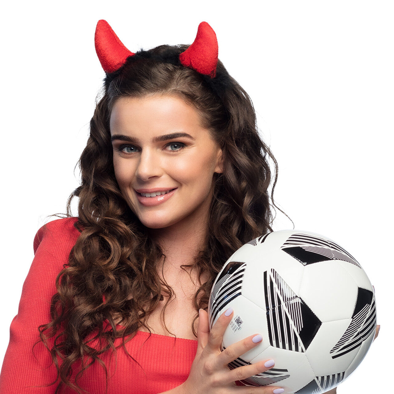 Op deze afbeelding zie je een Accessoires, van het merk Boland. Haarband Duvelse Hoorntjes