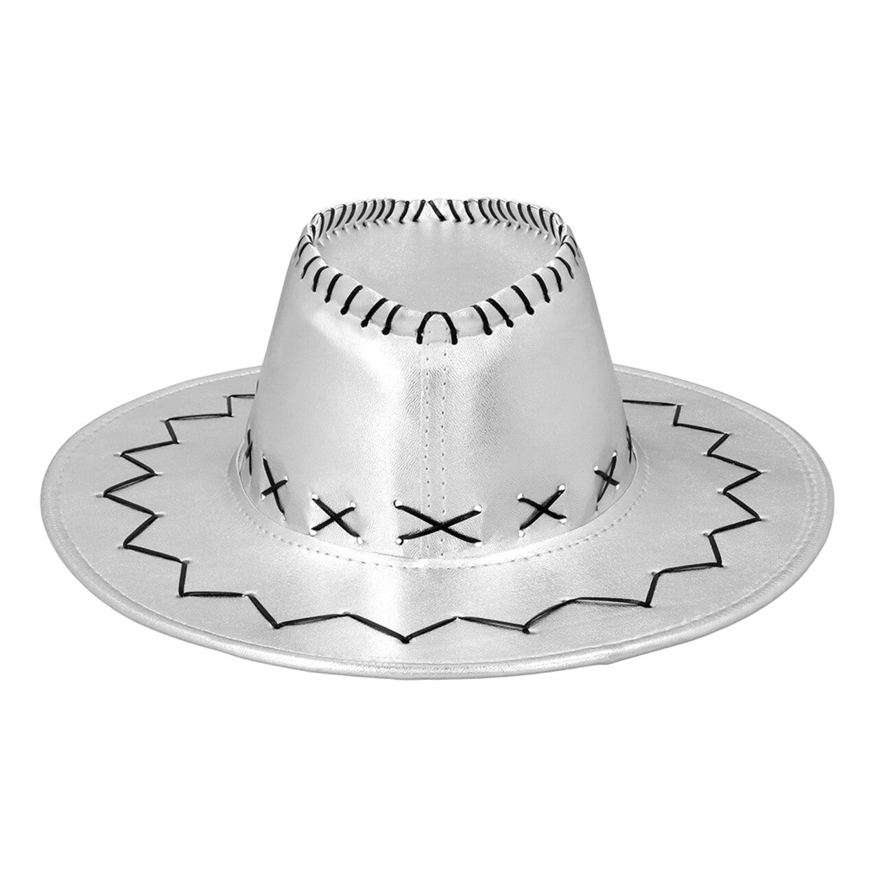 Op deze afbeelding zie je een Accessoires, van het merk Boland. Savanne Zilver Disco Cowboyhoed