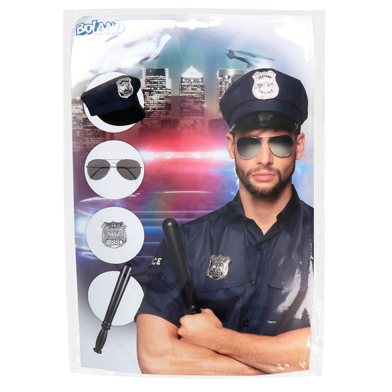 Op deze afbeelding zie je een Accessoires, van het merk Boland. Stoere Politie Accessoire Set 4delig