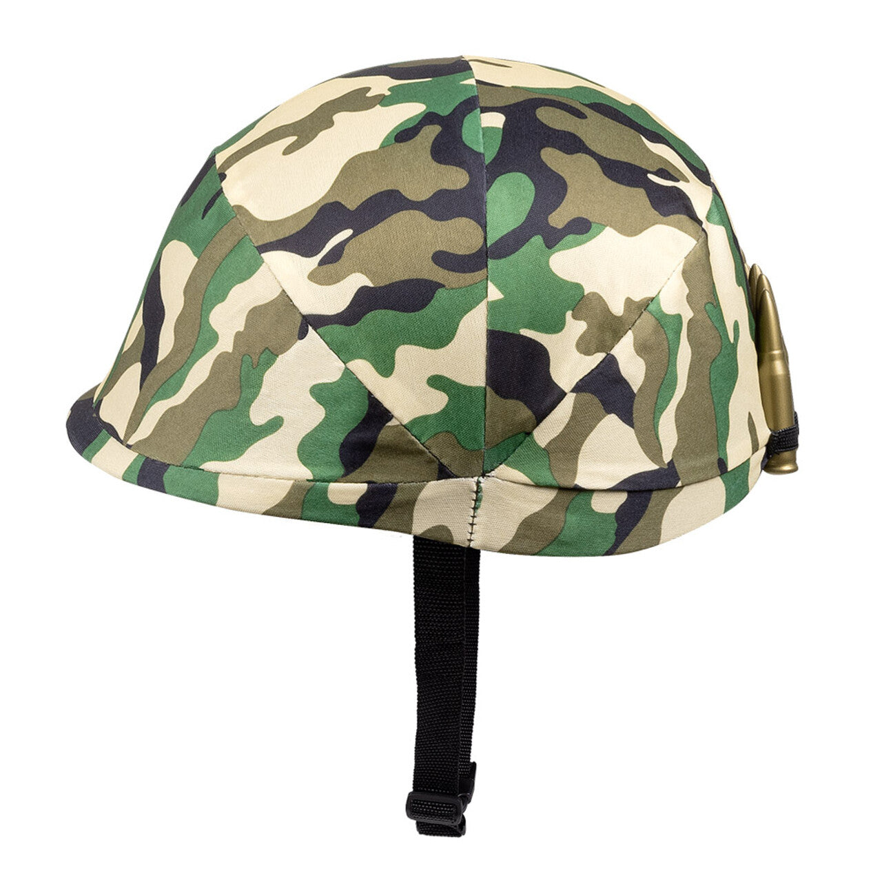 Op deze afbeelding zie je een Accessoires, van het merk Boland. Camo Helm Militair Met 5 Kogels