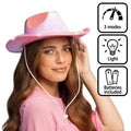 Pearl Pink Cowboyhoed Met Led