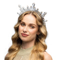 Metall Diadem Halo-Krone Saphira