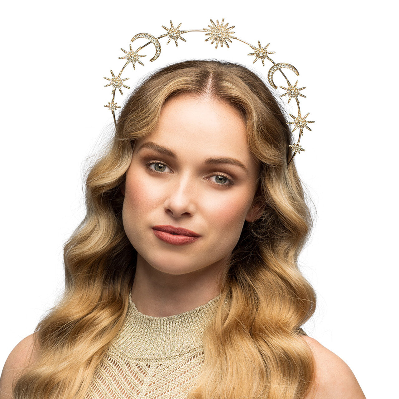 Op deze afbeelding zie je een Accessoires, van het merk Boland. Metalen Diadeem Halokroon Calypso
