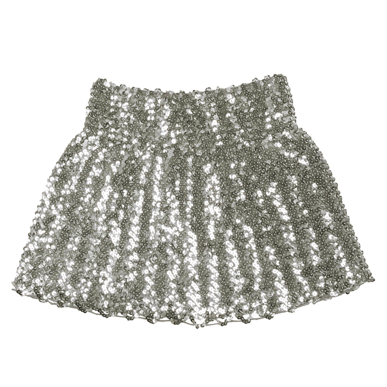 Op deze afbeelding zie je een Kostuums, van het merk Boland. Pailletten Rok Zilver Festival Vrouw