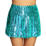 Op deze afbeelding zie je een Kostuums, van het merk Boland. Pailletten Rok Turquoise Party Forever Vrouw
