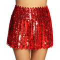 Mini-Rock Sequins Rot Damen