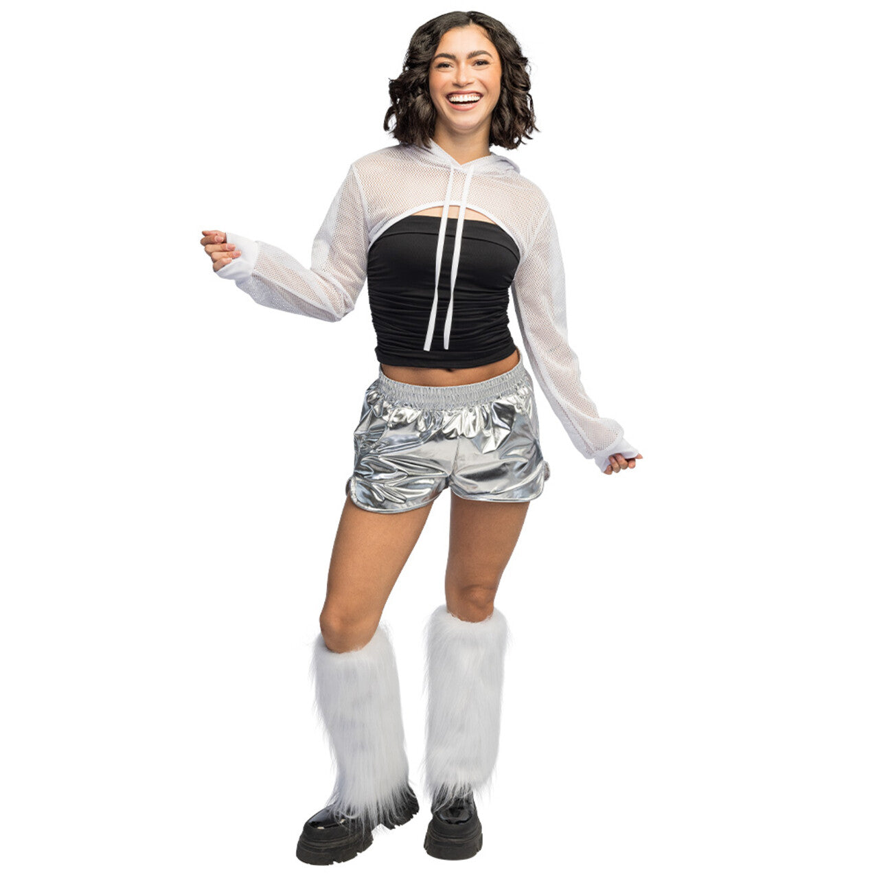 Op deze afbeelding zie je een Accessoires, van het merk Boland. Fluffy Rave Beenwarmers Wit