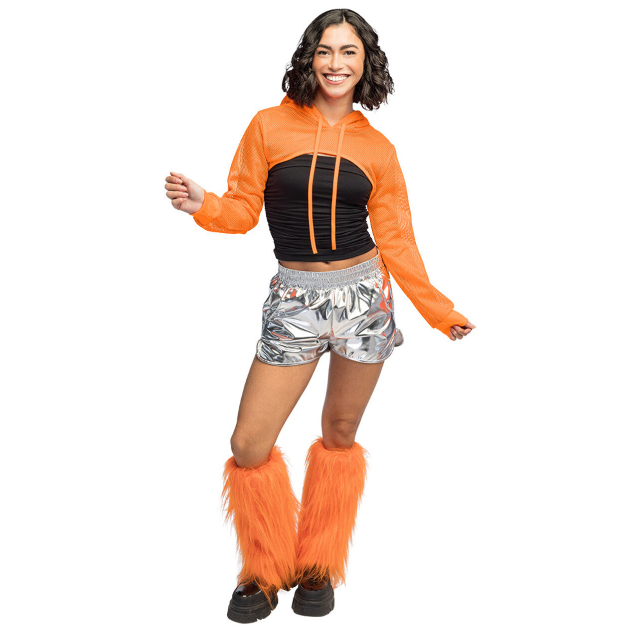 Op deze afbeelding zie je een Accessoires, van het merk Boland. Bontige Beenwarmers Neon Oranje
